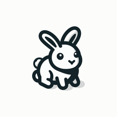 Sweet bunny graphic in vector style.