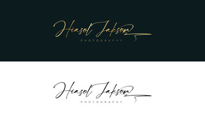 Handwriting logo signature logo Photography logo Design template  
