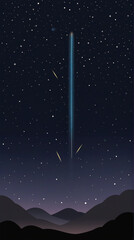 starry night sky             illustration mobile wallpaper 