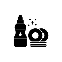 dish soap concept line icon. Simple element illustration. dish soap concept outline symbol design. - obrazy, fototapety, plakaty