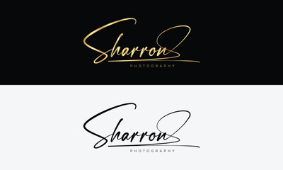 Handwriting logo signature logo Photography logo Design template