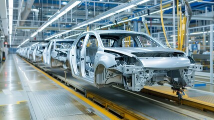 Car Assembly Line in Factory