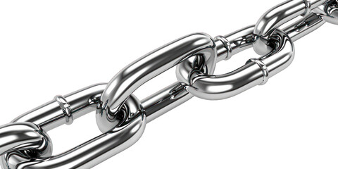 various varieties of white chains, metal chain links arranged in layers to facilitate extension to the desired length. Available in PNG format with options for cutout or clipping path.