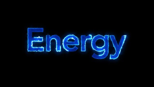 Animated Motivational Title with Electricity Effect for Presentations, Introductions, Storytelling. Matte Channel Video. High Quality 4K Resolution.