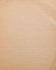 Old Notebook Paper Texture. Old striped paper.