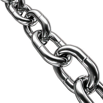 various varieties of white chains, metal chain links arranged in layers to facilitate extension to the desired length. Available in PNG format with options for cutout or clipping path.