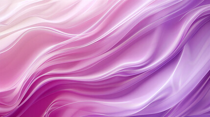 Fluid Abstract Waves, Pink and White Gradient, Elegant Silk Fabric Design with Copy Space
