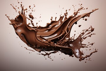 a chocolate splashing in the air