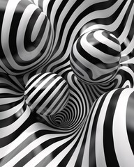 Optical Art with Twist Striped.