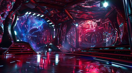 Futuristic Sci-Fi Rap Stage Design