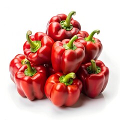 Savor the wholesome beauty of a bundle of vibrant red bell peppers