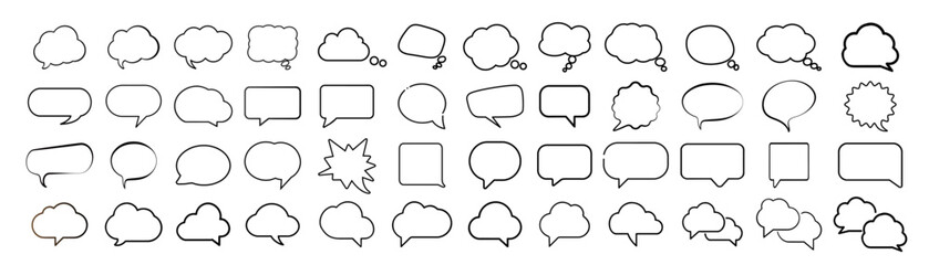 Speech bubbles vector collection. Talk bubble. Cloud speech bubbles 