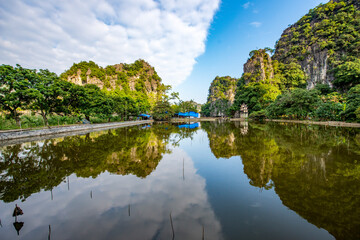 Ninh Binh Province - Vietnam. December 06, 2015. South of Hanoi, Ninh Binh province is blessed with natural beauty, cultural sights and the Cuc Phuong National Park, Vietnam.