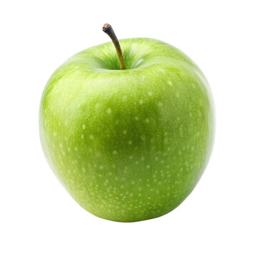 A fresh green apple. isolated on transparent background.