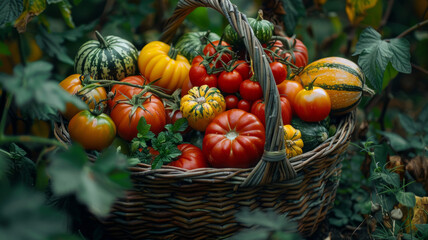 Basket full of fresh vegetables - Powered by Adobe