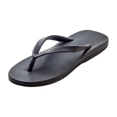A pair of black flip flops. isolated on transparent background.