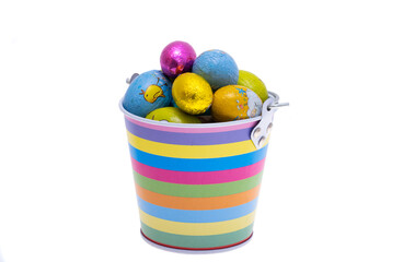Easter chocolate eggs isolated