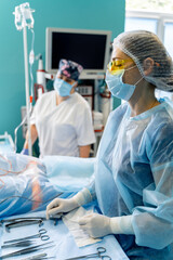 Professional healthcare operating specialists. Hospital modern surgery team.
