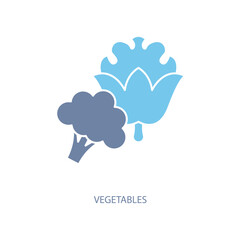 vegetables concept line icon. Simple element illustration. vegetables concept outline symbol design.