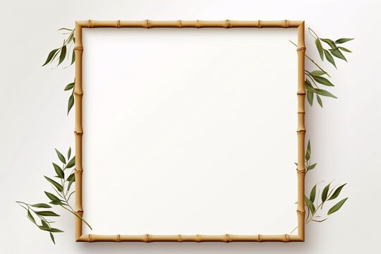 a square frame made of bamboo sticks