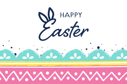 Colourful Easter egg pattern. Concept of a greeting card. Background design. Vector illustration