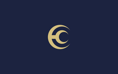 letter ch with circle logo icon design vector design template inspiration