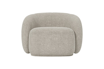 Modern White fabric armchair isolated on white background. Furniture Collection. 
