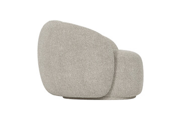 Modern White fabric armchair isolated on white background. Furniture Collection. 