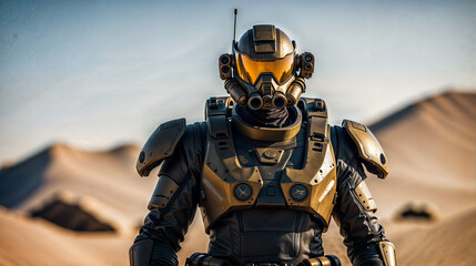 a robot or an individual in advanced tactical armor
