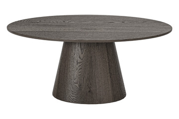 Modern brown wooden scandinavian style
table isolated on white background. Furniture Collection.