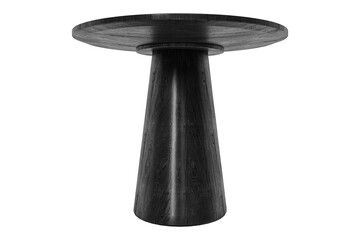 Modern black wooden scandinavian style
table isolated on white background. Furniture Collection.