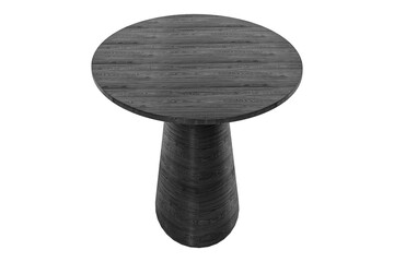 Modern black wooden scandinavian style
table isolated on white background. Furniture Collection.