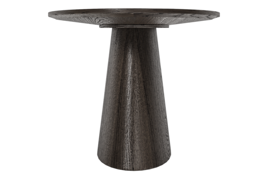 Modern brown wooden scandinavian style
table isolated on white background. Furniture Collection.