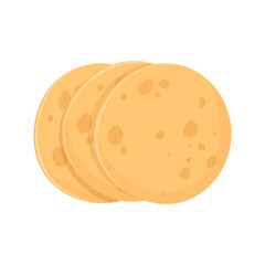 Composition of round Mexican corn tortillas tacos