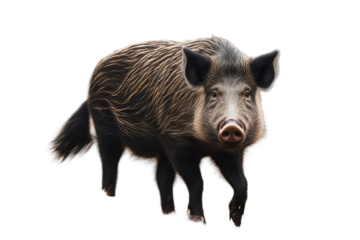 15 years boar wild pig old also sus scrofa hog white background half face cut-out isolated brown walking one animal nobody tusk no people horizontal studio shot wildlife full-length vertebrate mammal