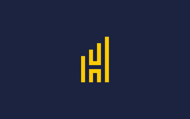 letter h with chart logo icon design vector design template inspiration