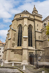 St. Peter's Cathedral (Cathedrale St-Pierre, 1160 - 1252) is a partly Romanesque and partly Gothic church. Cathedral was rebuilded several times. GENEVA, SWITZERLAND.