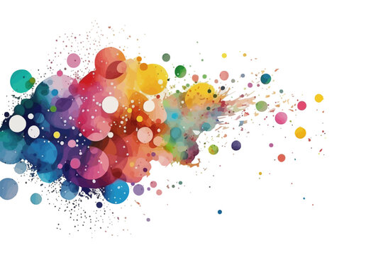 Colorful circles background illustration. Multicolor round shapes vector backdrop.