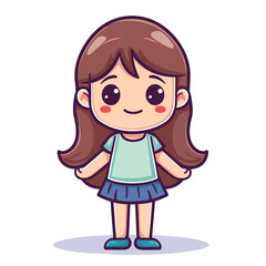 2D kawaii girl Create directional Arrows icons left, right, up, down to guide users through your design on Canva