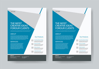 Business flyer template 1 colour design