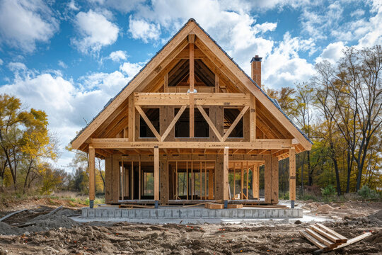 Construction of a frame wooden country house