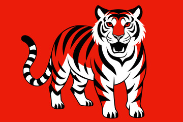 Vector Design of a  tiger 