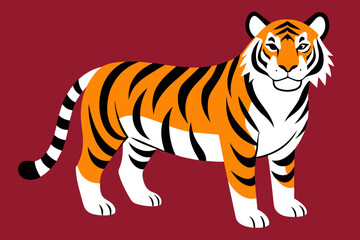 Vector Design of a  tiger 