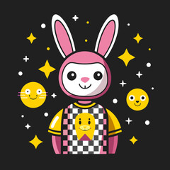 Hop into Style: Adorable Bunny Animal T-Shirt Designs