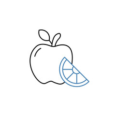 fruits concept line icon. Simple element illustration. fruits concept outline symbol design.