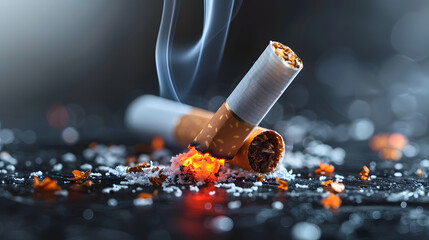 an image to be used with a blog post about the potential interaction of alpha GPC and enhanced effects of nicotine - obrazy, fototapety, plakaty