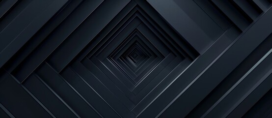 Abstract Black Geometric Tunnel