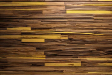 Brown and yellow wood wall wooden plank board texture background with grains and structures