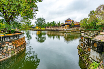 Fototapeta premium Hue - Vietnam. December 08, 2015. Imperial Enclosure Top choice historic site in Hue, Vietnam.