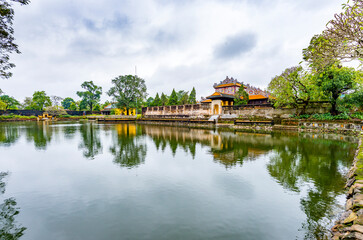 Fototapeta premium Hue - Vietnam. December 08, 2015. Imperial Enclosure Top choice historic site in Hue, Vietnam.